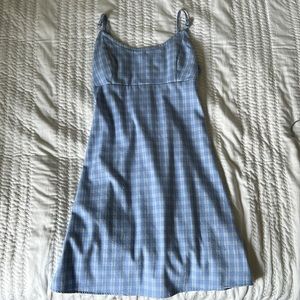 Blue patterned dress